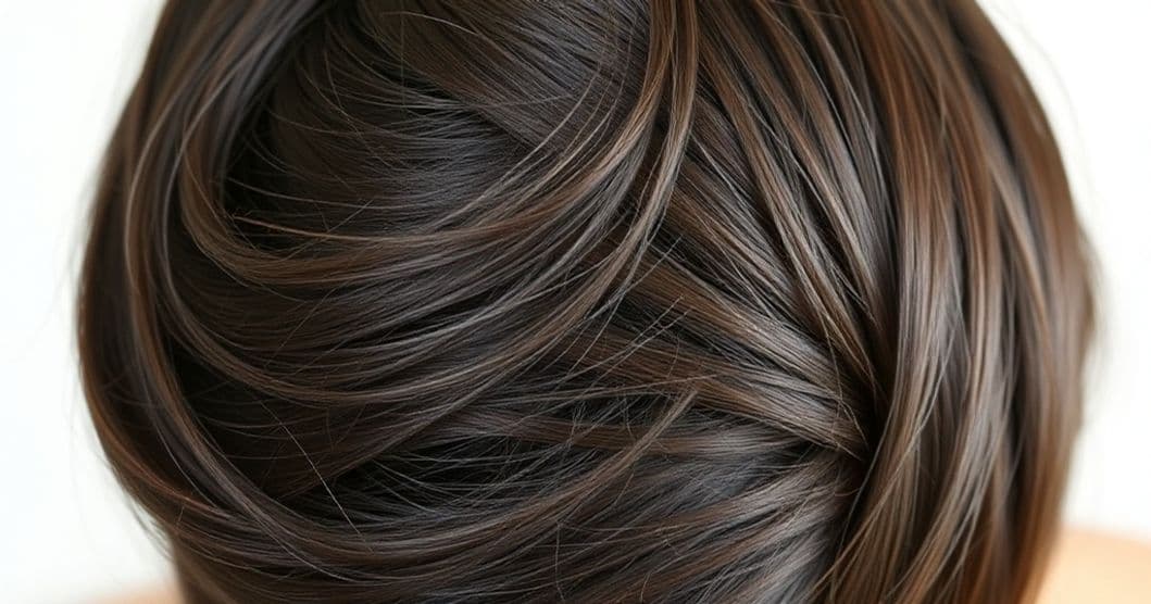 Hopeful person touching their hair with a calm, supportive vibe