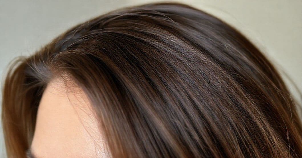 Gentle close-up of healthy hair strands to console readers worried about thinning hair