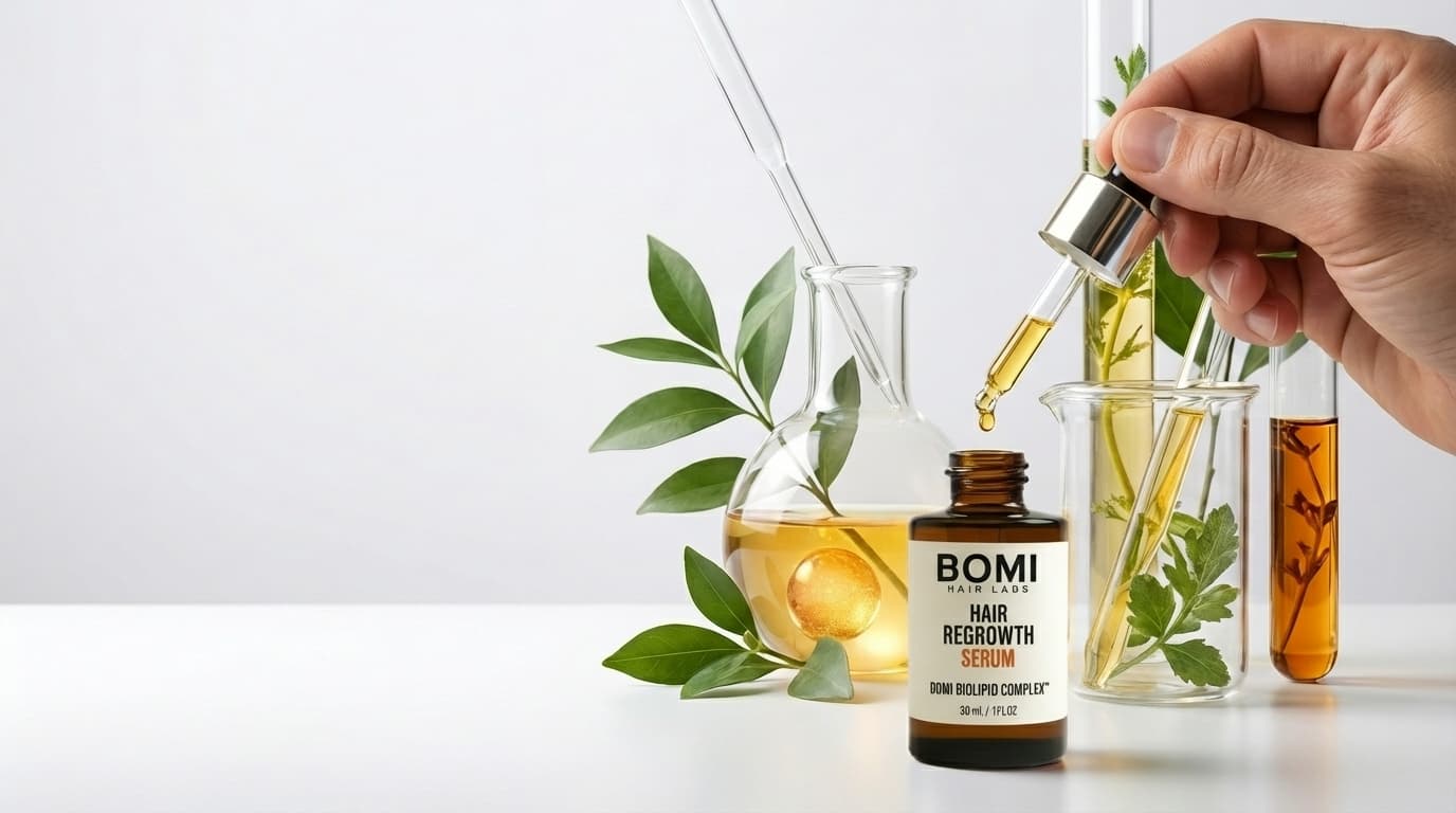 Bomi Hair Labs serum product photography