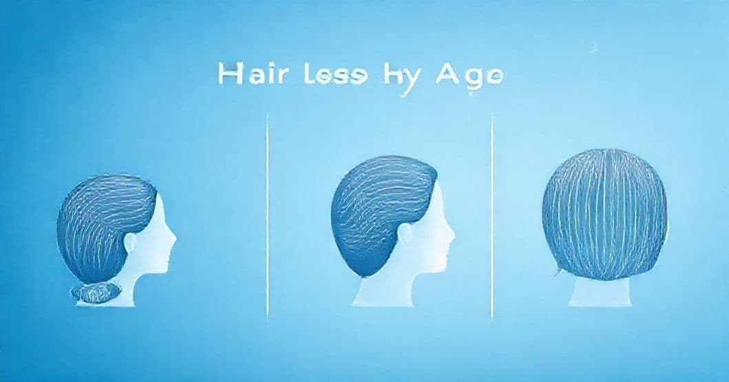 Close-up of scalp with healthy hair growth