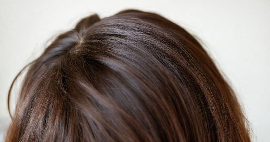 Gentle, hopeful image of healthy hair strands with soft lighting