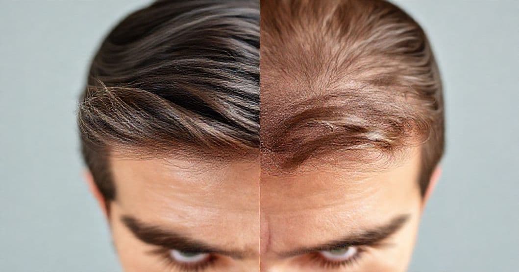 Calm, sunny scalp illustration