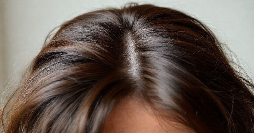 Close-up of a person with thinning hair looking confident and supported